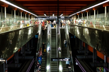 Metro station in Vienna.